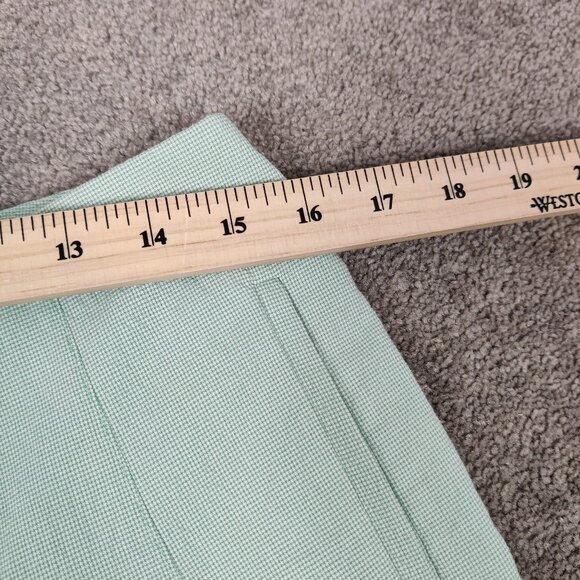 DKNY Women's Houndstooth Pants in Green Size 10 Cotton Business Casual Old Money - Picture 8 of 12
